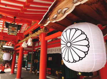 生田神社の布提灯