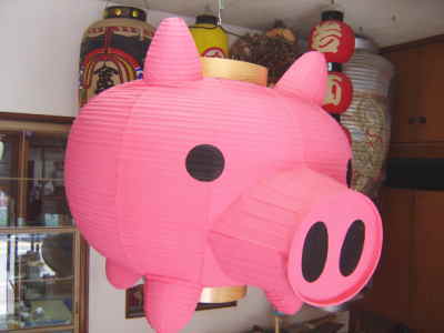 ピンクの豚
